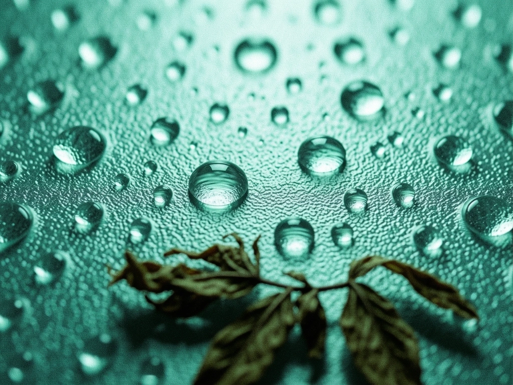 Gouttes d'eau sur verre